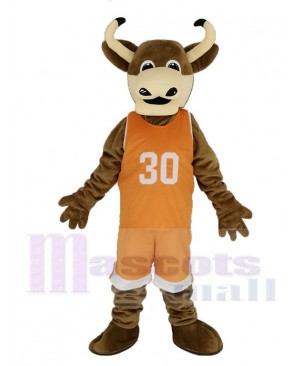 Texas Longhorns Bull in Orange Sportswear Mascot Costume Animal