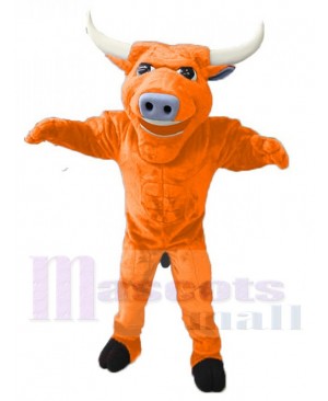 Strong Orange Bull Mascot Costume Animal