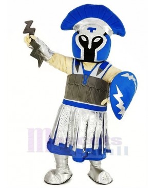 Blue Titan Spartan College Mascot Costume People