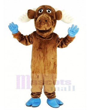 Funny Brown Moose Mascot Costume