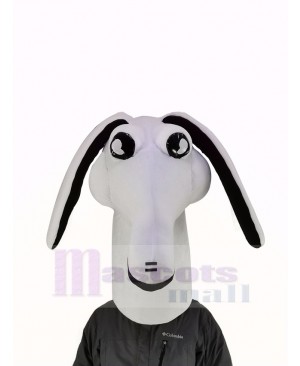 White Aardvark Mascot Costume Animal Head Only