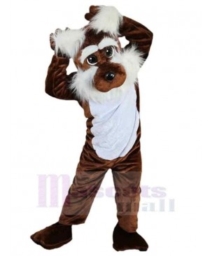 Brown Dog Mascot Costume Animal with Furry Ears