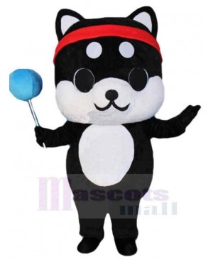 Cartoon Black Dog Mascot Costume Animal Fancy Dress