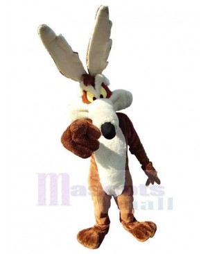 Funny White and Brown Coyote Wolf Mascot Costume Animal