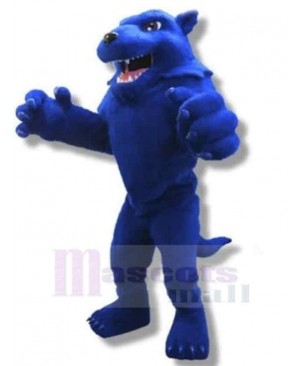 Fierce Power Blue Wolf Mascot Costume Animal