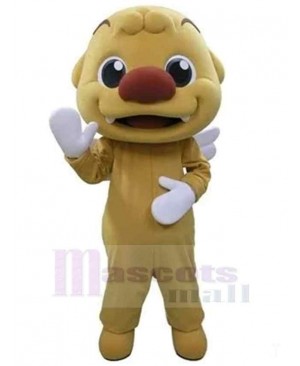 Yellow Snowman Mascot Costume Cartoon with Wings