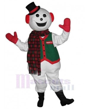 Cold Service Worker Snowman Mascot Costume Adult