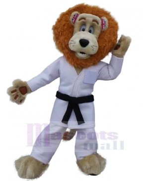 Judo Lion Mascot Costume Animal Adult