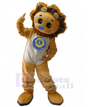 Blue Nose Brown Lion Mascot Costume Animal