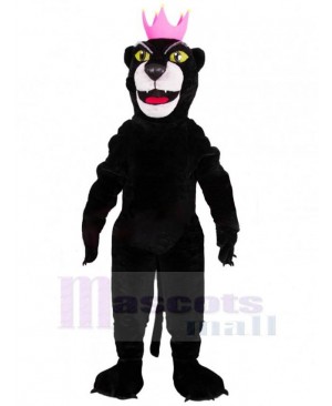 Pink Crown Black Panther Mascot Costume Animal