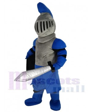 Fearless Blue Knight Mascot Costume People