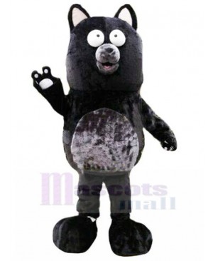 Silly Black and Grey Dog Mascot Costume Animal