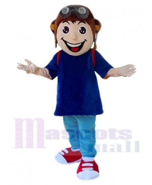 Cute Pilot Boy Sky Mascot Costume People