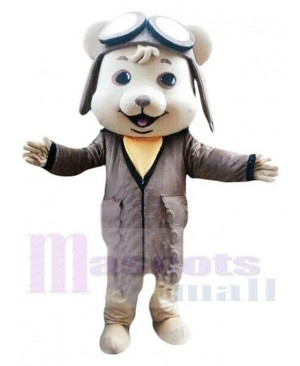 Cute Pilot Mouse Mascot Costume Animal