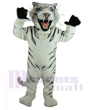 White Albino Tiger Mascot Costume Animal