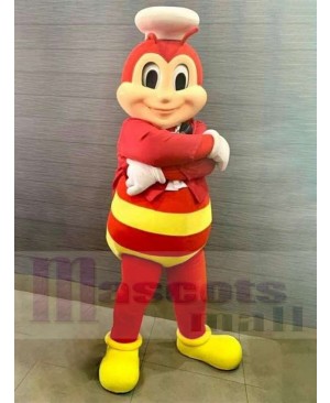 Smiling Jollibee Mascot Costume Cartoon