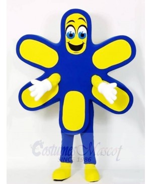 Blue and Yellow Flower Mascot Costumes Plant