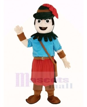 Robin Hood in Red Hat Mascot Costume Adult