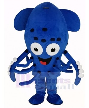 Blue Squid Fish Aquarium Mascot Costume