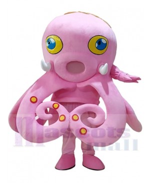 Pink Octopus Mascot Costume For Adults Mascot Heads