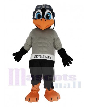 Skyhawk with White Cloak Mascot Costume