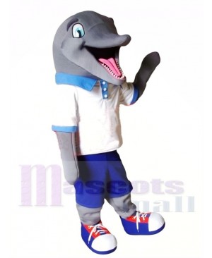 Cute Sport Dolphin Mascot Costume Cartoon