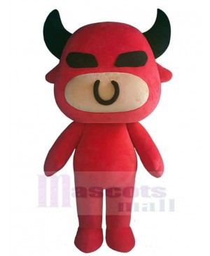 Party Unisex Red Bull Mascot Costume Animal