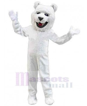 Plush White Bear Mascot Costume For Adults Mascot Heads