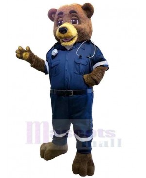 Smart Police Bear Mascot Costume For Adults Mascot Heads