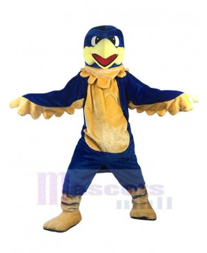 Blue and Yellow Eagle Hawk Mascot Costume Animal