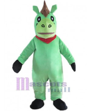 Green Horse Mascot Costume Animal