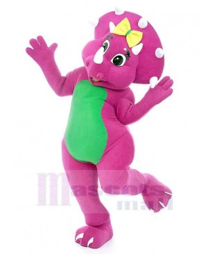 Purple Girl Dinosaur Mascot Costume Animal