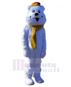Yellow Hat Polar Bear Mascot Costume For Adults Mascot Heads