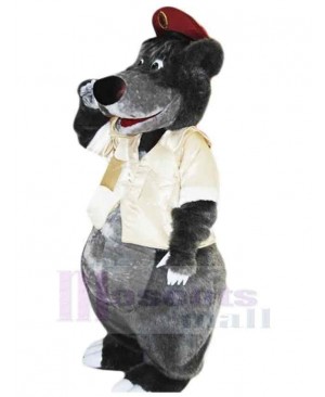 Strong Grey Bear Mascot Costume For Adults Mascot Heads