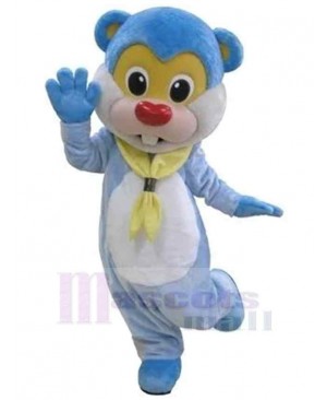 Blue Beaver Mascot Costume Animal